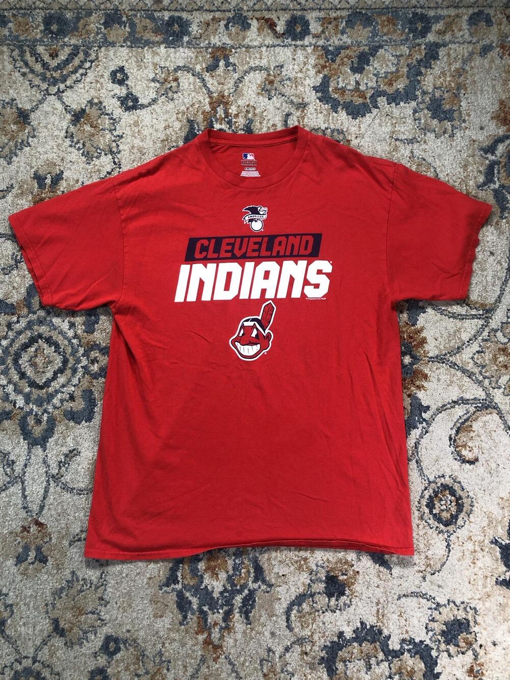 Cleveland Indians Shirt Mens XL Red MLB Baseball Genuine Merchandise Graphic Tee